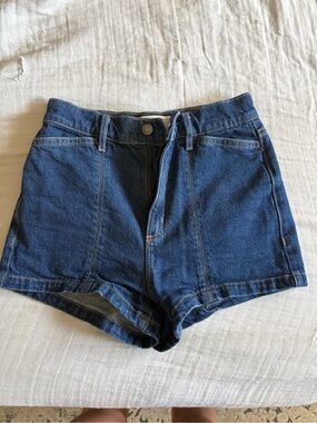Dynamite High-Waist Dark Blue Denim Shorts